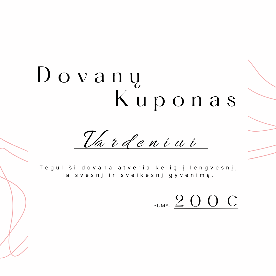 200 eurų dovanų kuponas