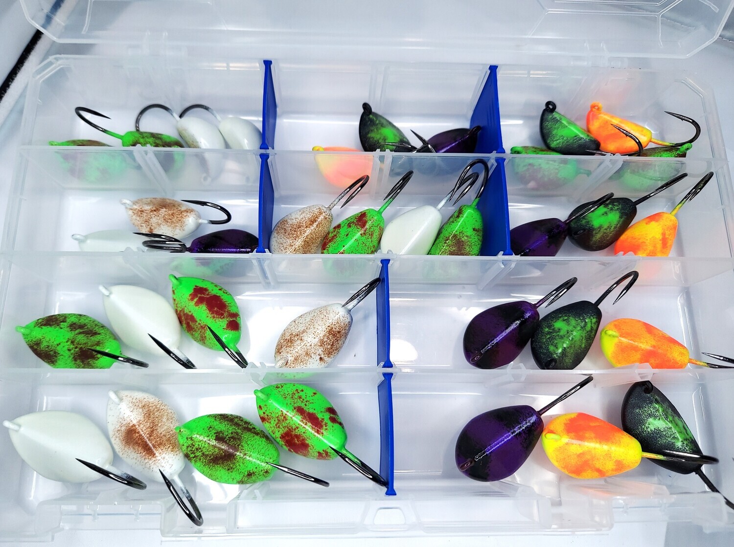 Glow Heavy Weight Banana Jig Box 1.25oz - 3oz (35 Pack)