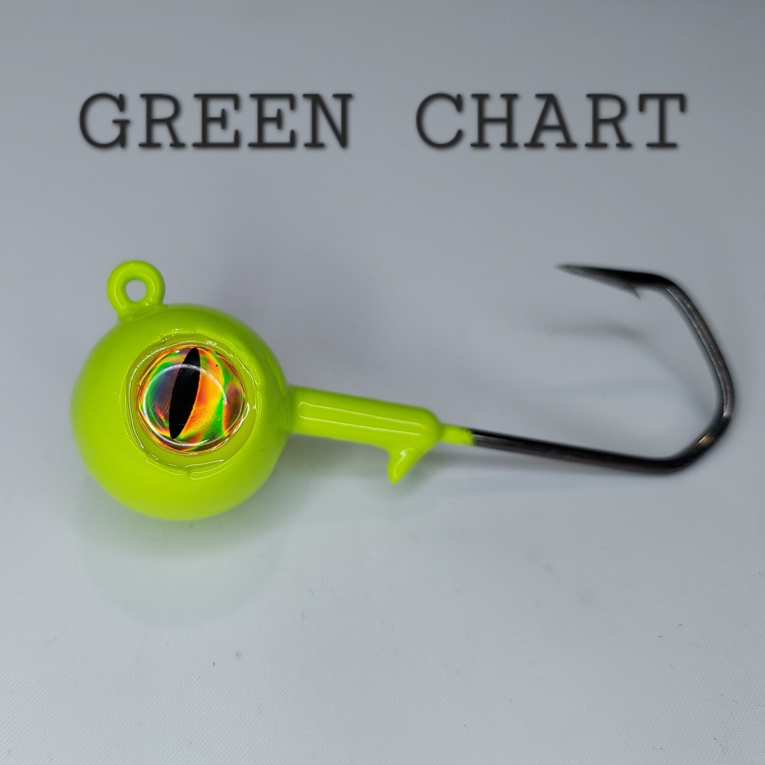 Barbarian Big Eye Ball Jig Green Chart