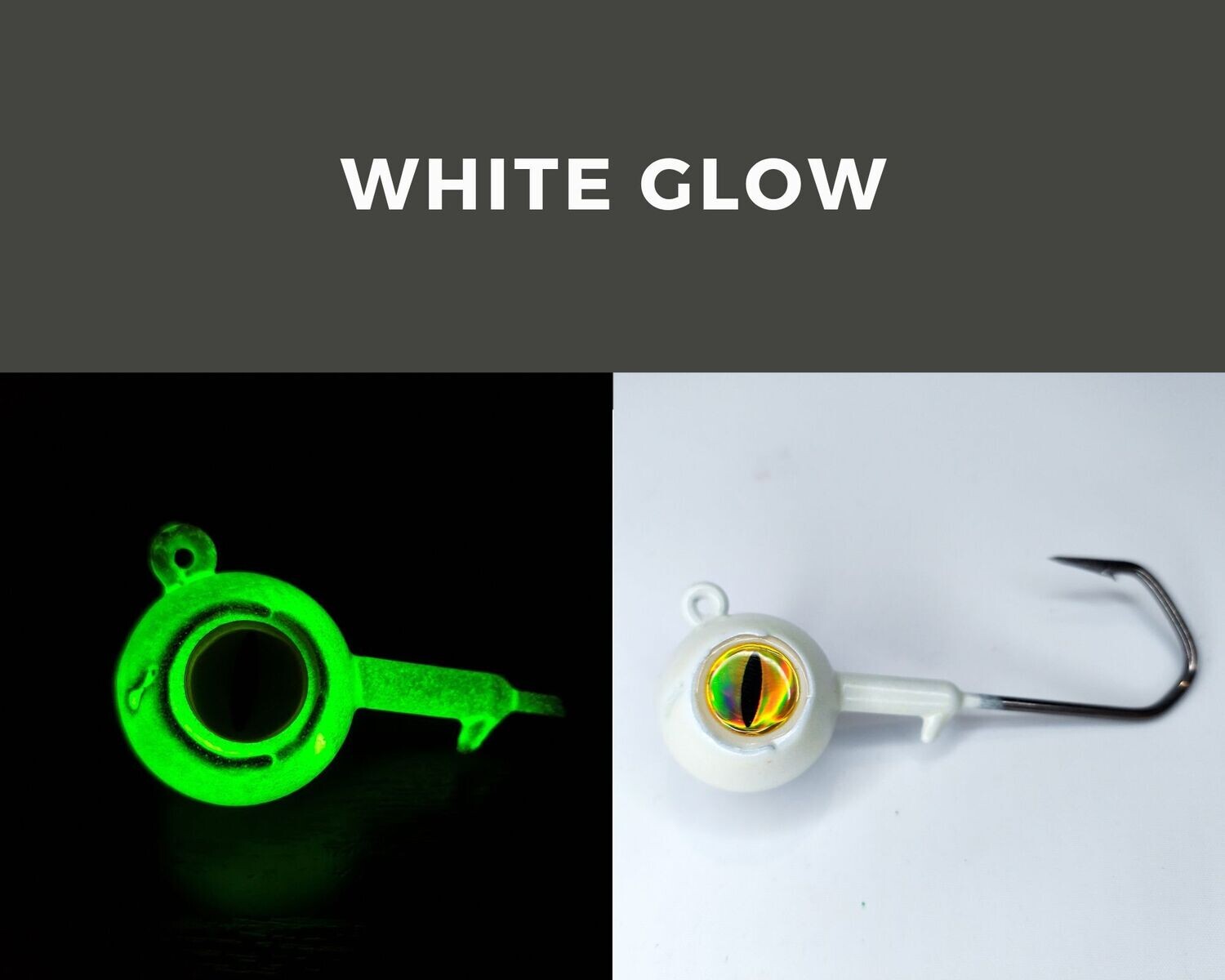 Barbarian Big Eye Ball Jig White Glow