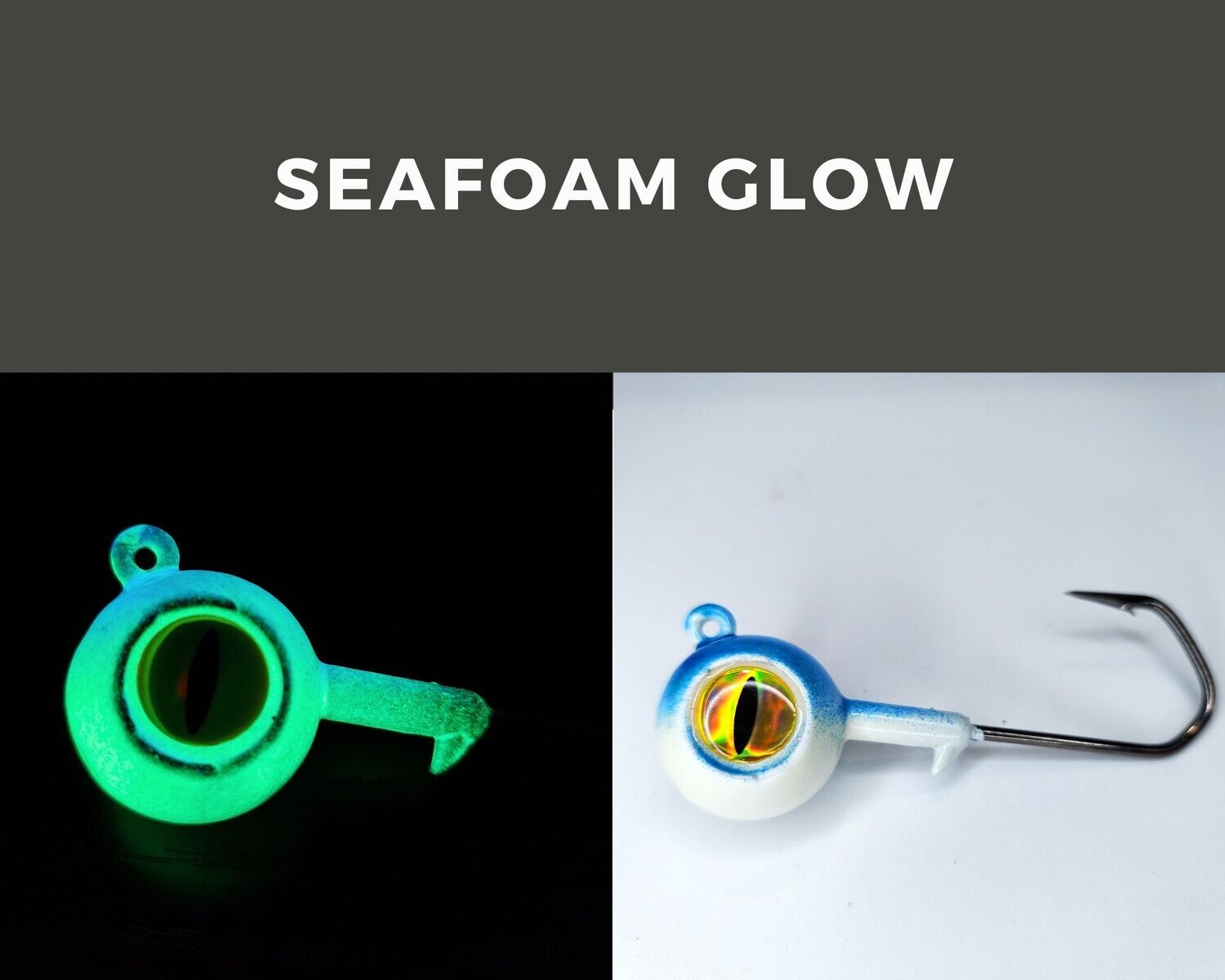 Barbarian Big Eye Ball Jig Seafoam Glow