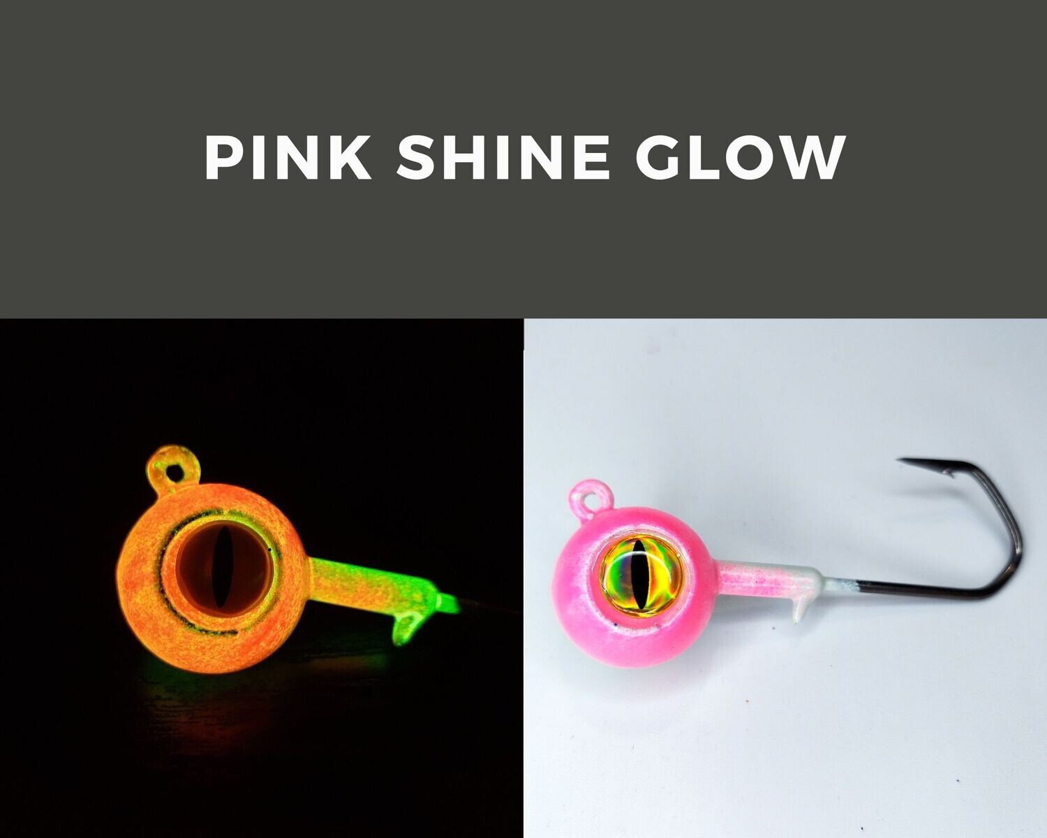 Barbarian Big Eye Ball Jig Pink Shine Glow