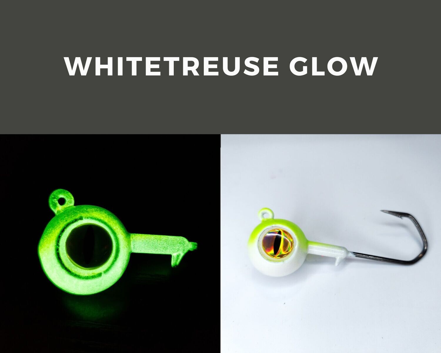 Barbarian Big Eye Ball Jig Whitetreuse Glow