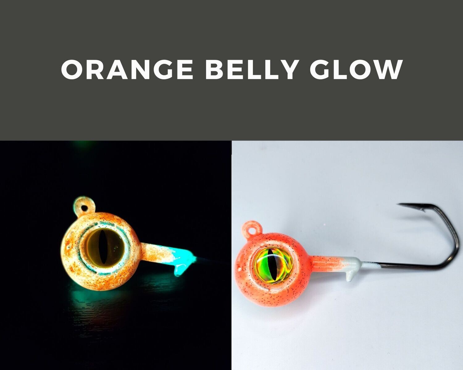 Barbarian Big Eye Ball Jig Orange Belly Glow