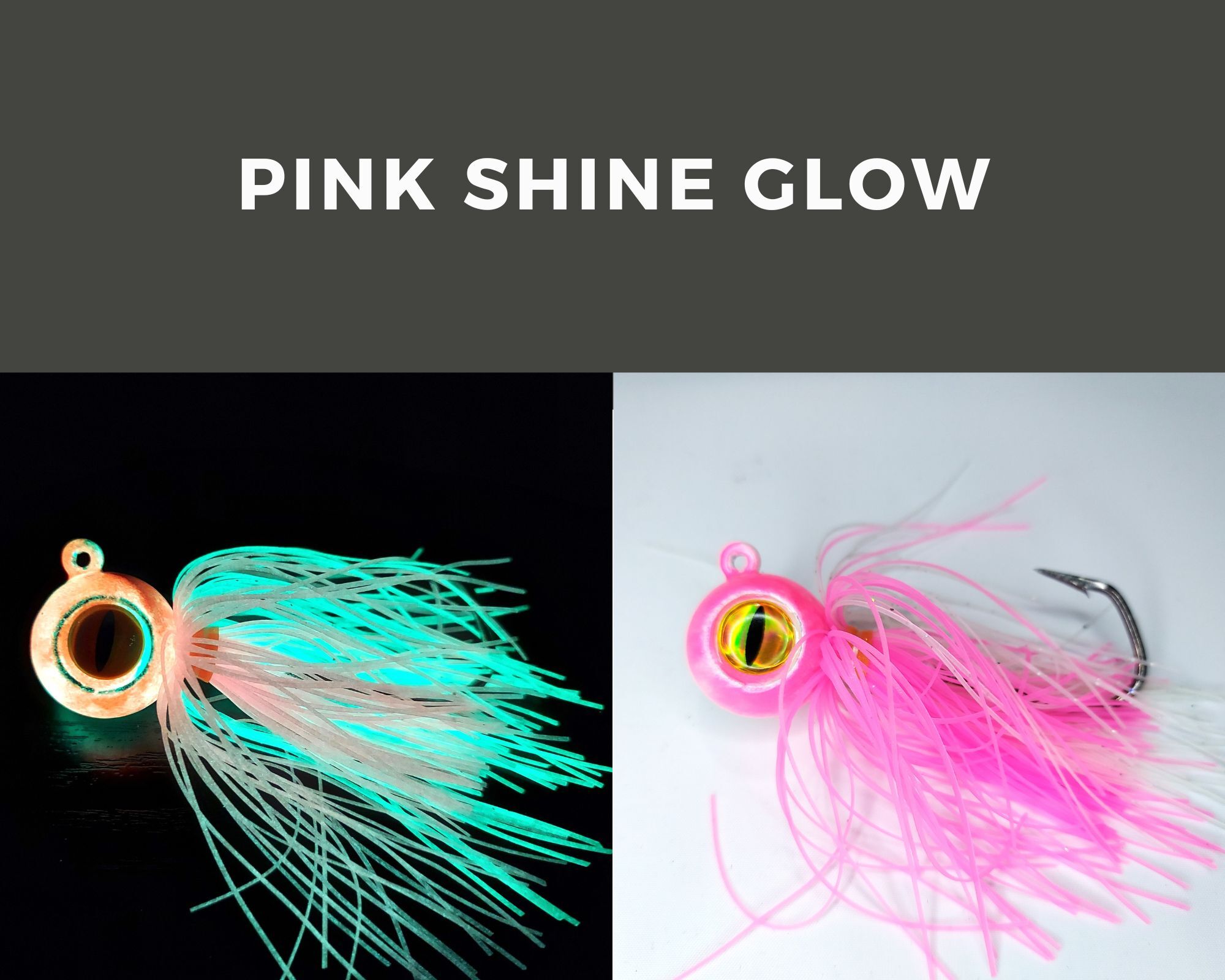 Skirted Barbarian Big Eye Jig Pink Shine Glow