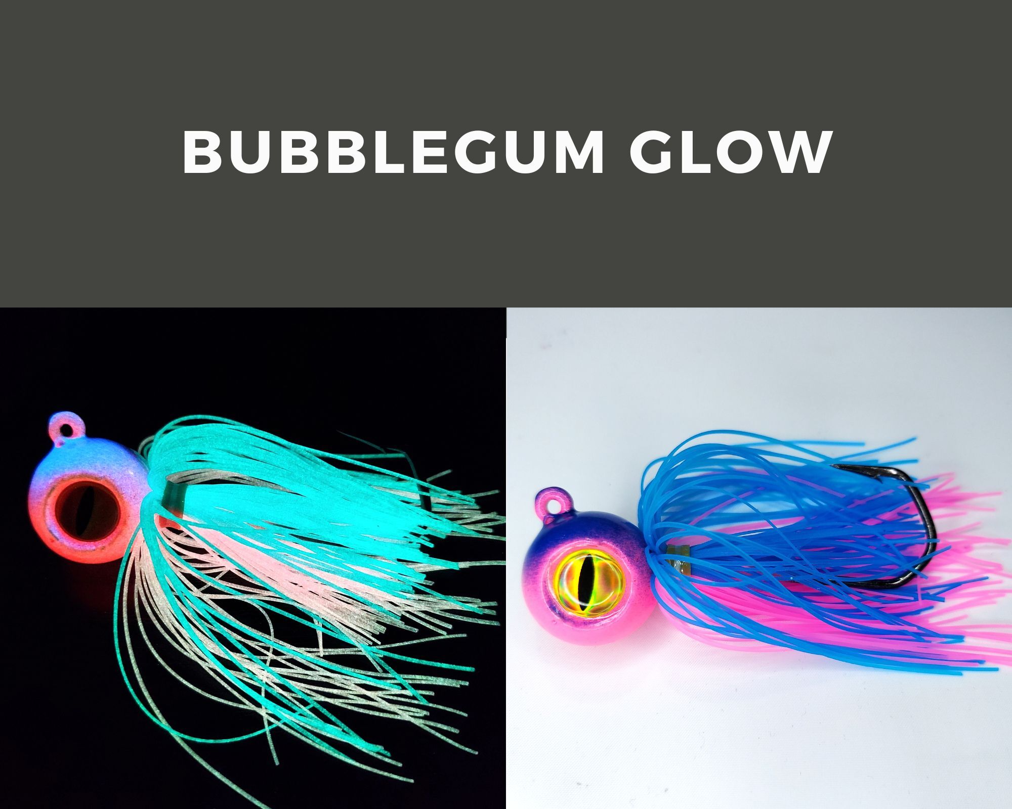 Skirted Barbarian Big Eye Jig Bubblegum Glow