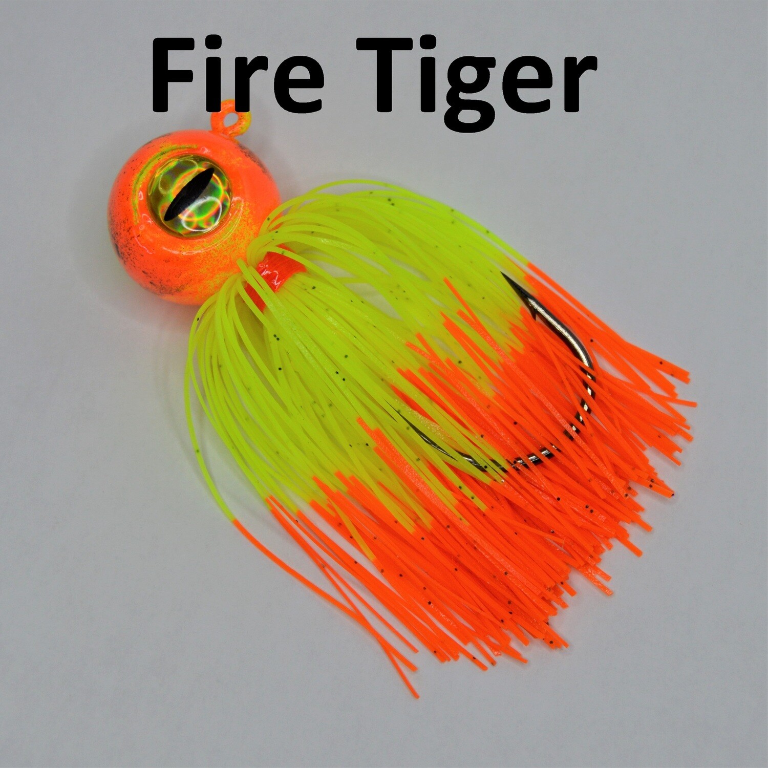 Skirted Big Eye Ball Jigs Fire Tiger