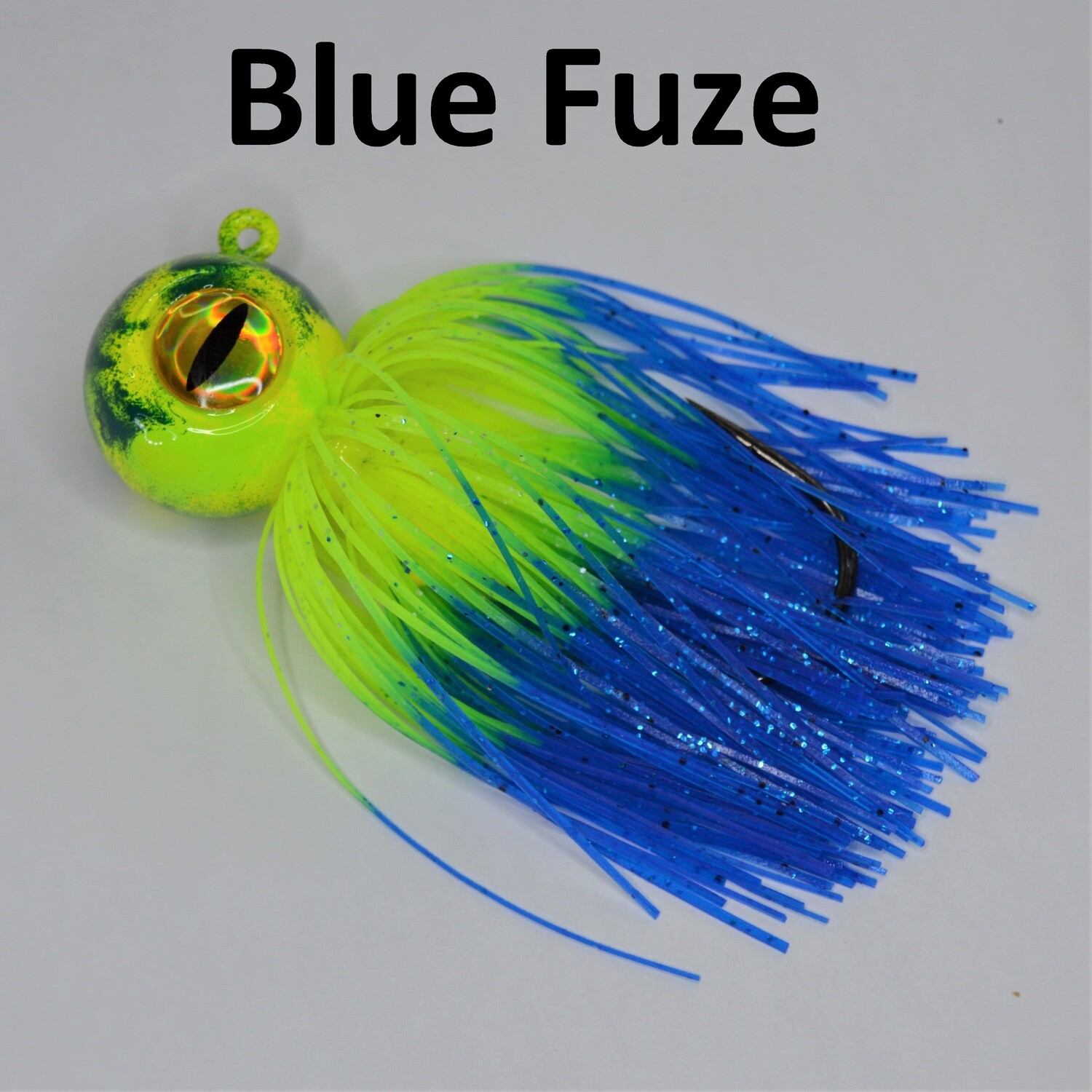 Skirted Big Eye Ball Jigs Blue Fuze