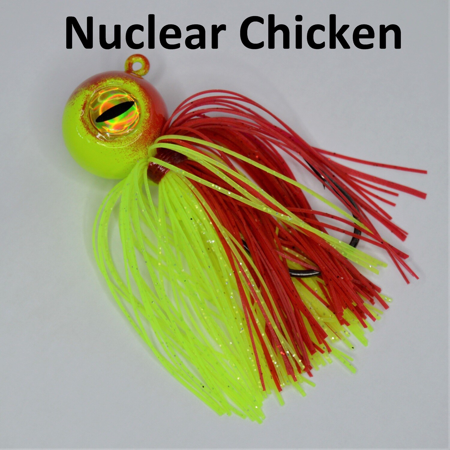 Skirted Big Eye Ball Jigs Nuclear Chicken