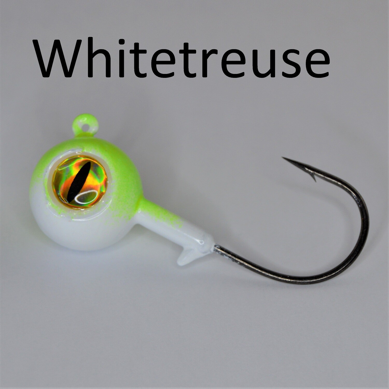 Big Eye Ball Jig Whitetreuse