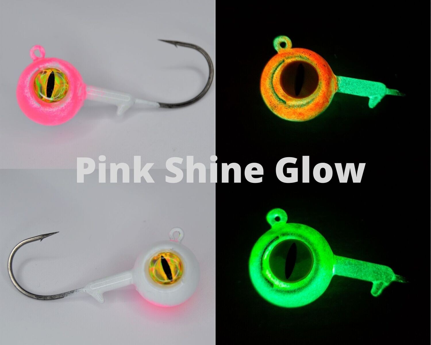Big Eye Ball Jig Pink Shine Glow
