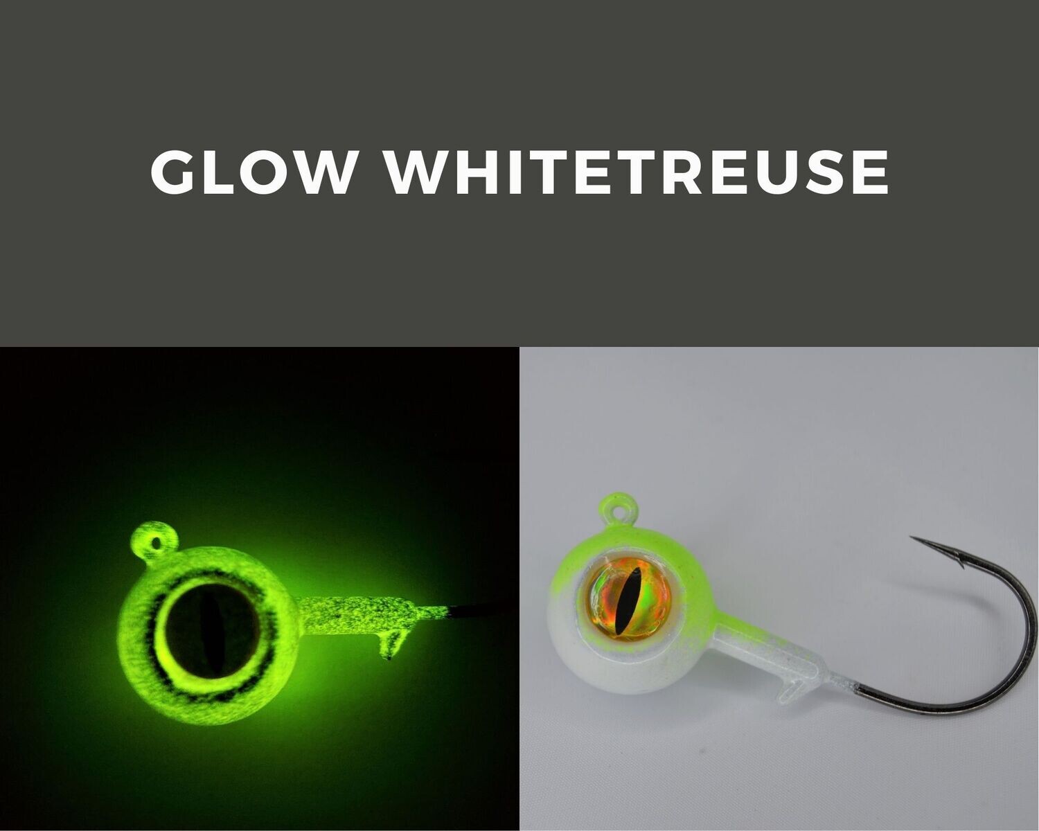 Big Eye Ball Jig Glow Whitetreuse
