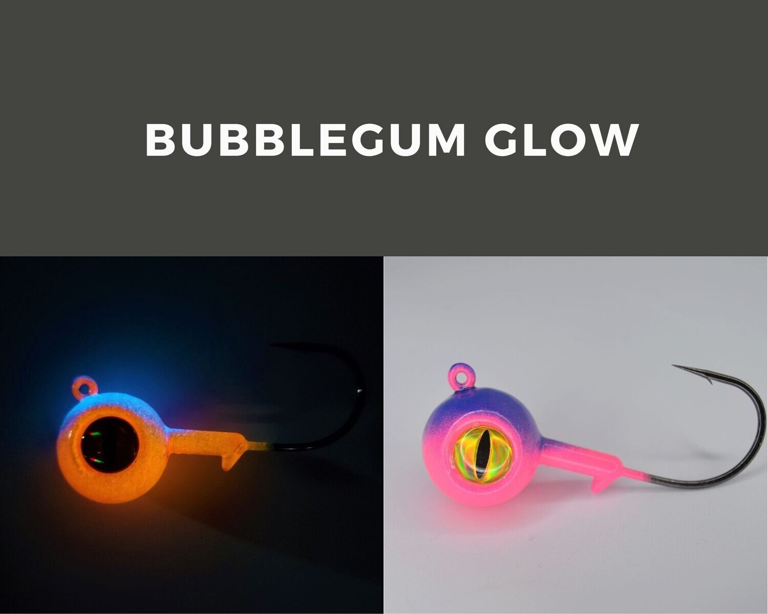 Big Eye Ball Jig Bubblegum Glow