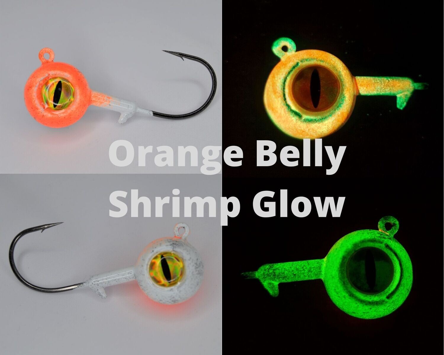 Big Eye Ball Jig Orange Belly Glow