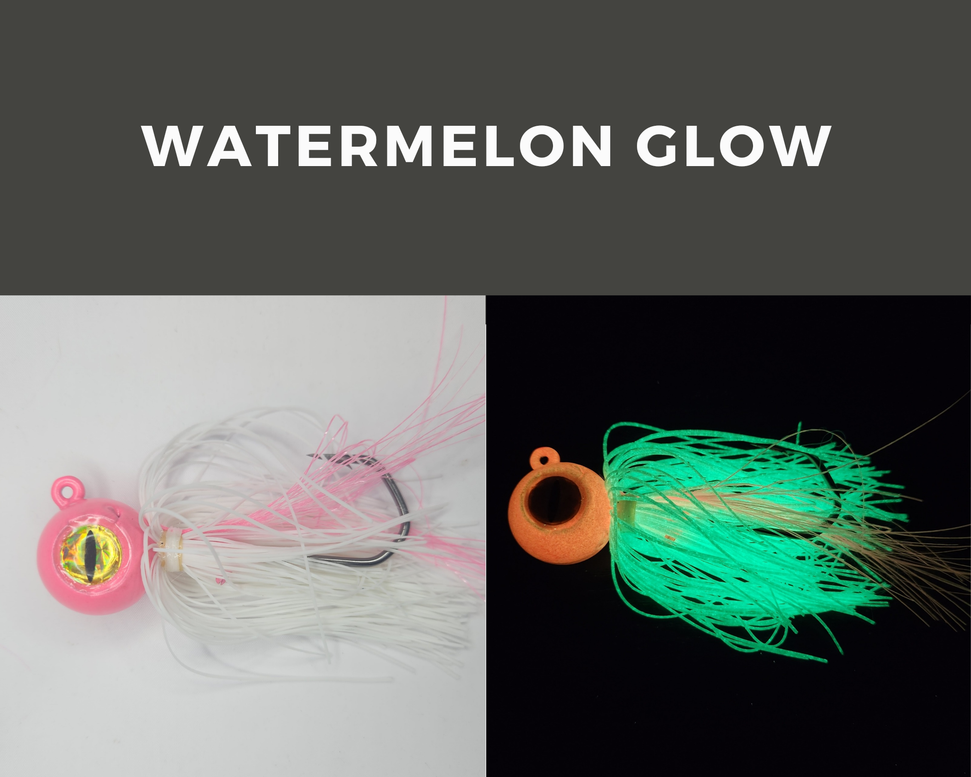 Skirted Barbarian Big Eye Jig Watermelon Glow