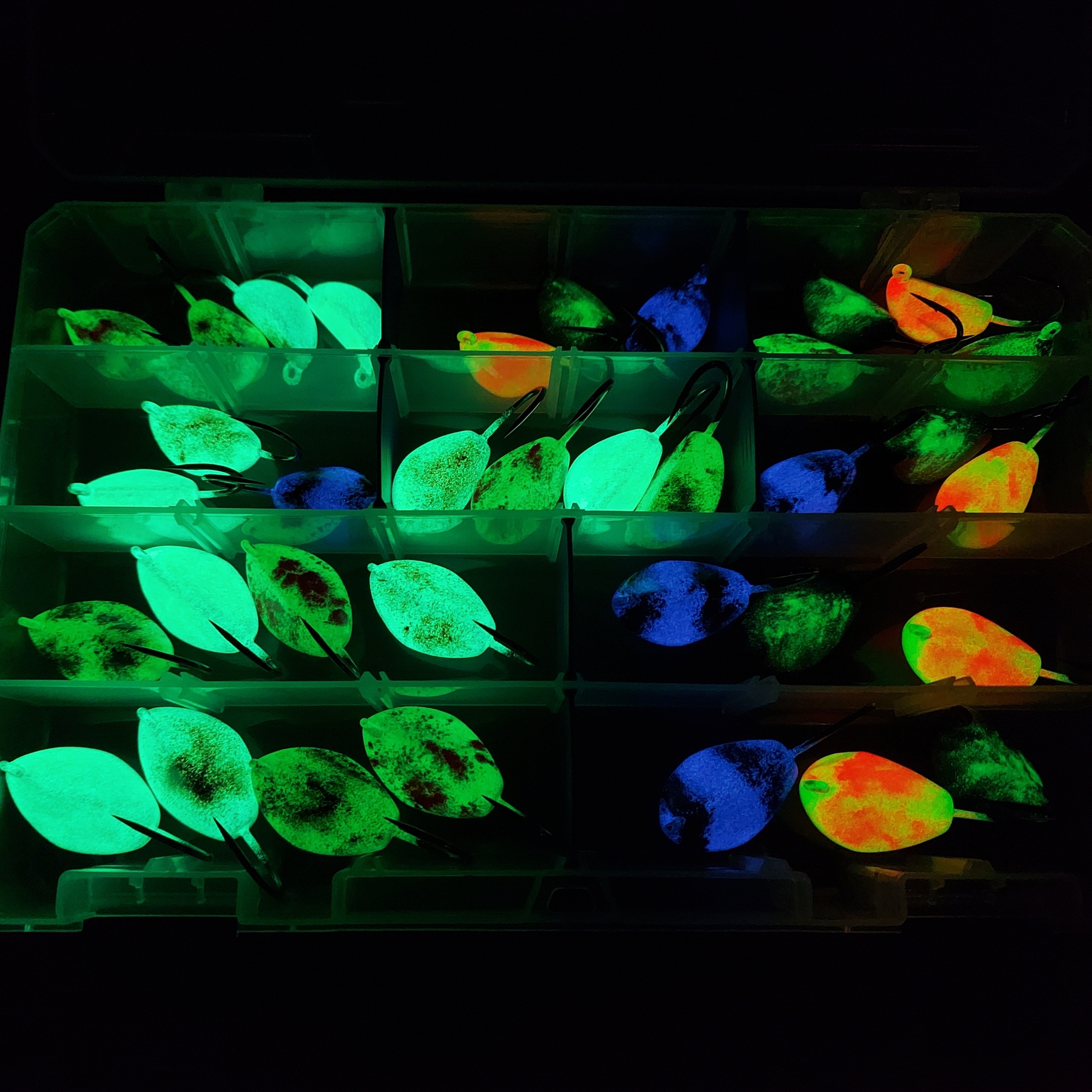 Glow Heavy Weight Banana Jig Box 1.25oz - 3oz (35 Pack)