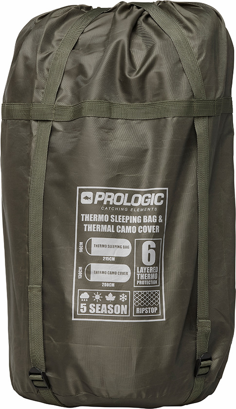 Miegmaišis Prologic Element Comfort S/Bag & Thermal Camo Cover 5 Season 215X90Cm