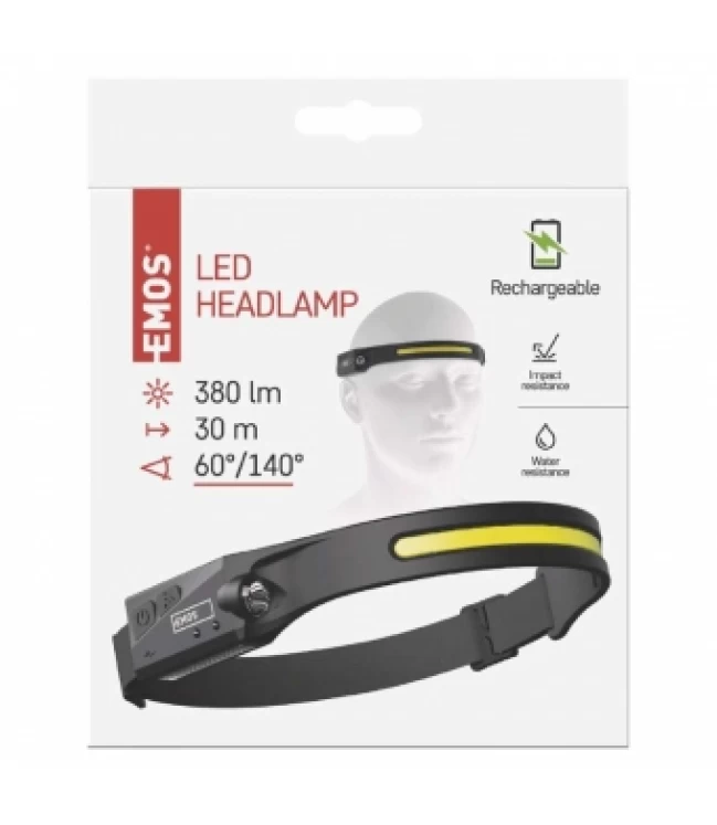 Įkraunamas žibintuvėlis ant galvos P3541, 380 LM, LI-POL 1200 MAH