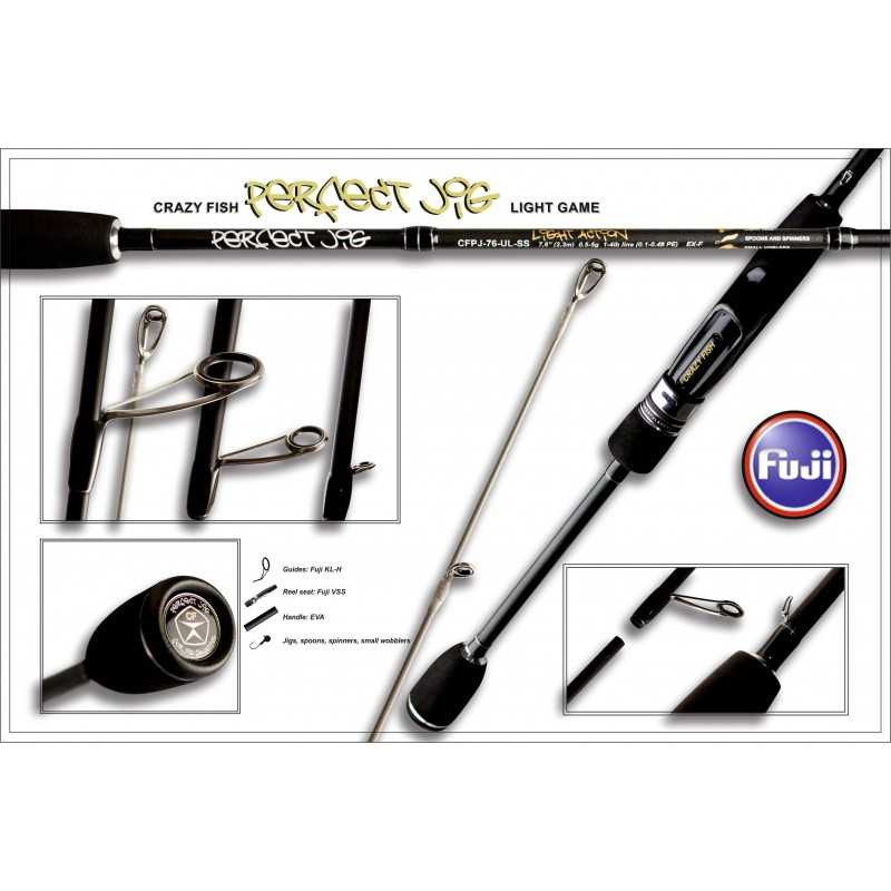 Spin Crazy Fish Perfect Jig 245 cm 8'1" 0,6-7g (94g) CFPJ-81-UL