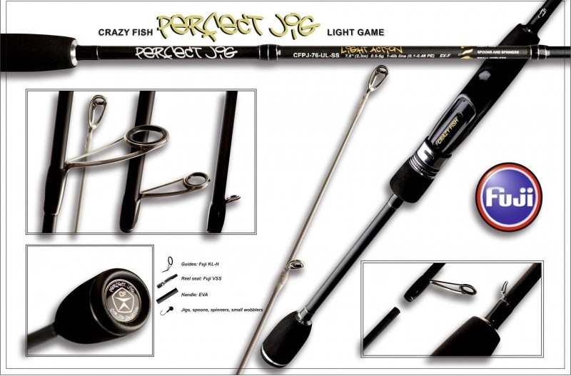 Spiningas Crazy Fish Perfect Jig 240cm 7'9" 7-28g (119.9g)