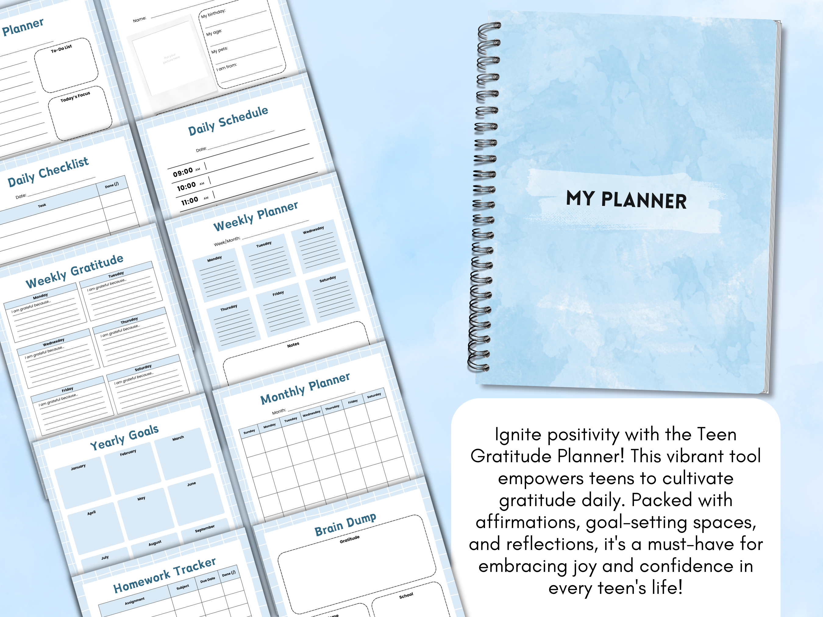 A Gratitude Journal and Planner specially crafted for Teen Boys