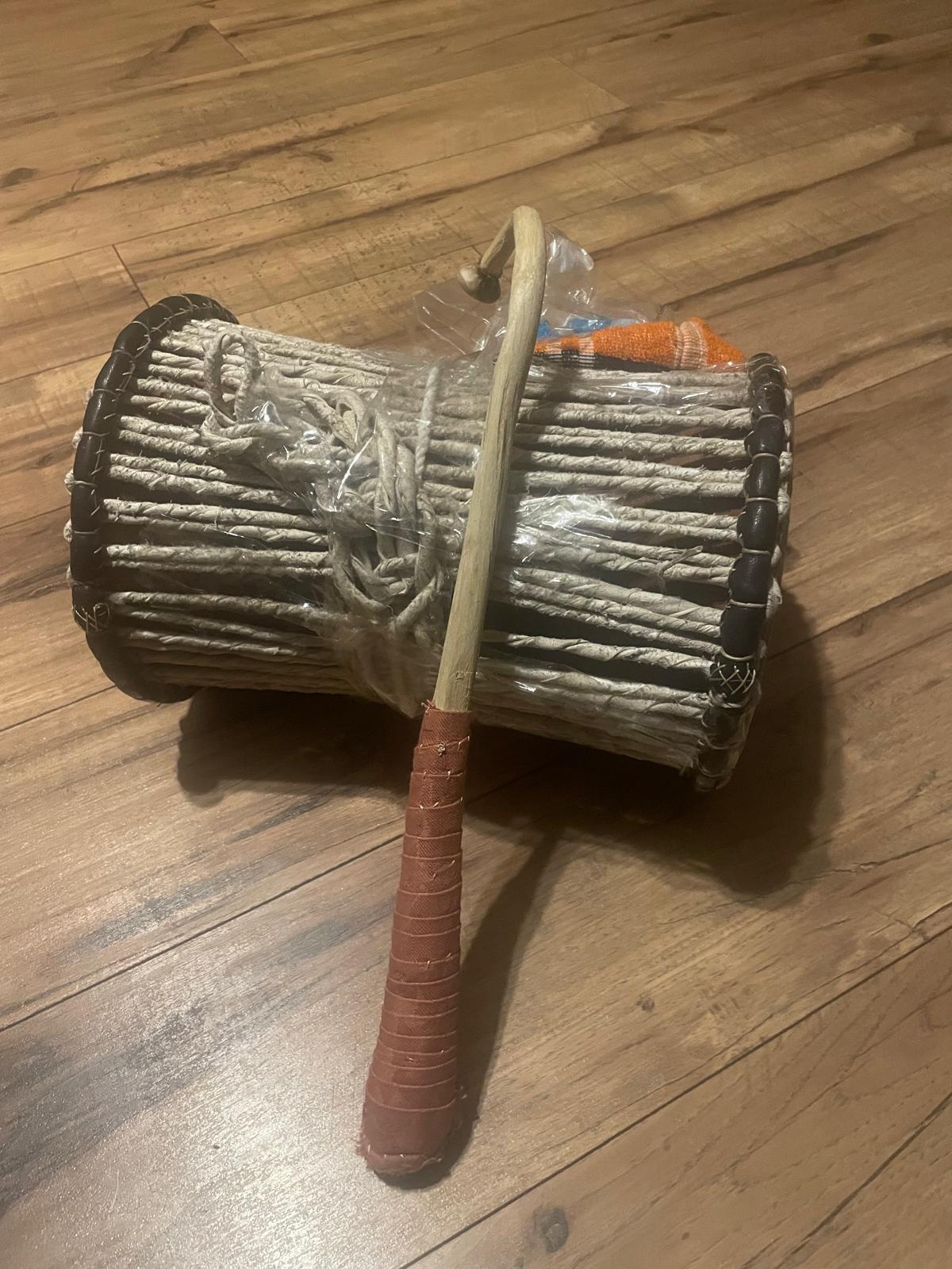 Handcrafted Nigerian Talking Drum (Gangan)