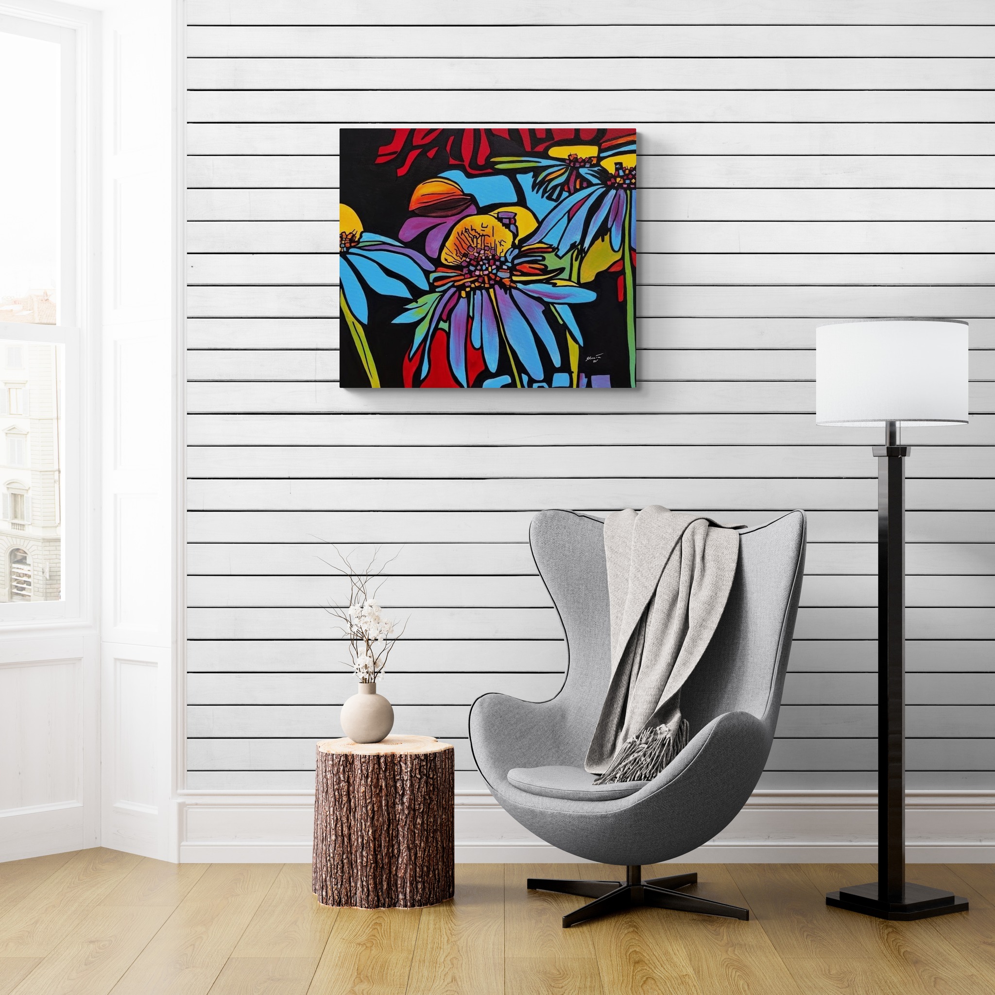 Blossoming Whispers: An Abstract Canvas of Nature's Beauty