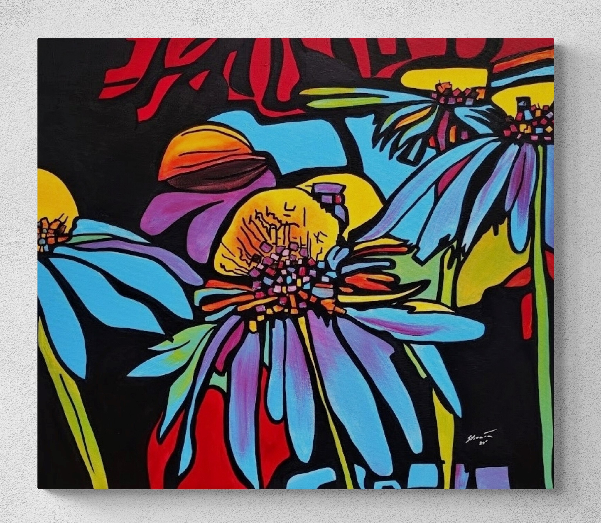 Blossoming Whispers: An Abstract Canvas of Nature's Beauty