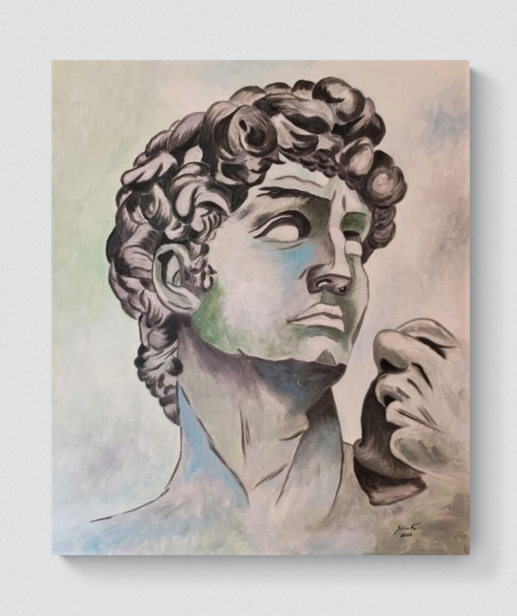 🎨🗿 Eternal Gaze: David's Visage Unveiled 🗿🎨