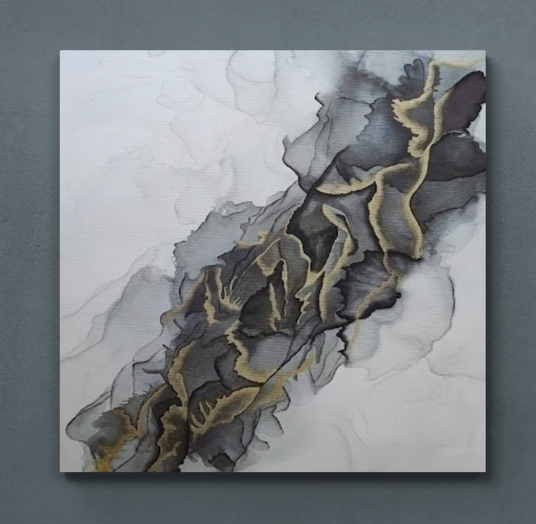 🎨✨ Ephemeral Whispers: A Symphony in Black, White, and Gold ✨🎨