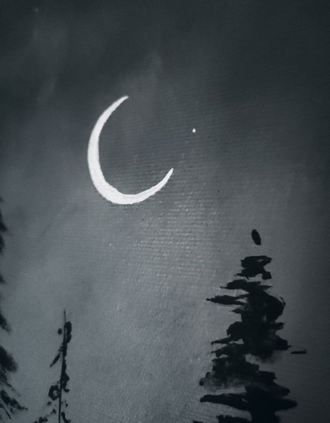 🎨🌙 Nocturnal Reverie: A Forest's Whisper in the Night 🌲🔥