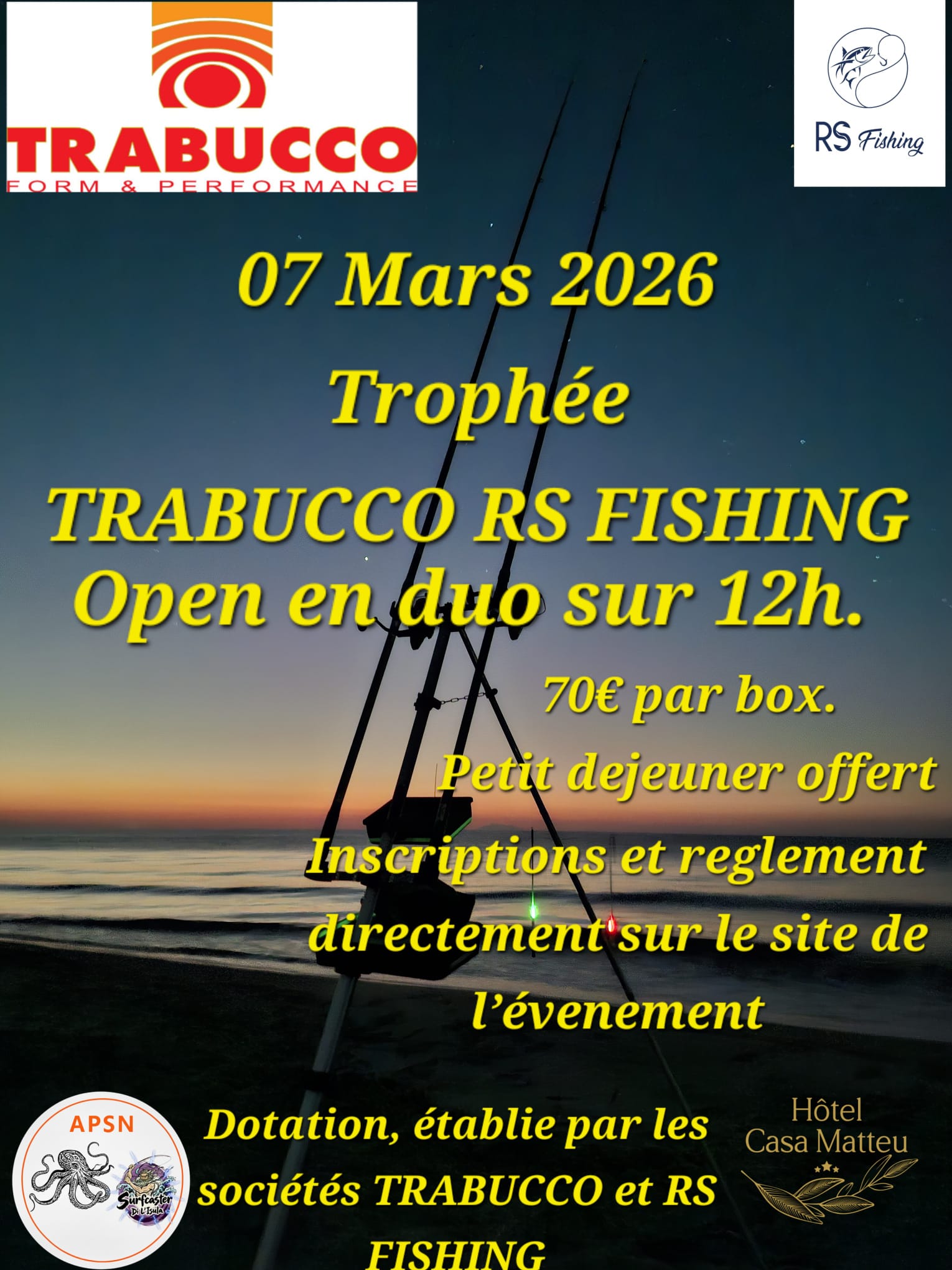 INSCRIPTION OPEN ASPN - RS FISHING -TRABUCCO en DUO 