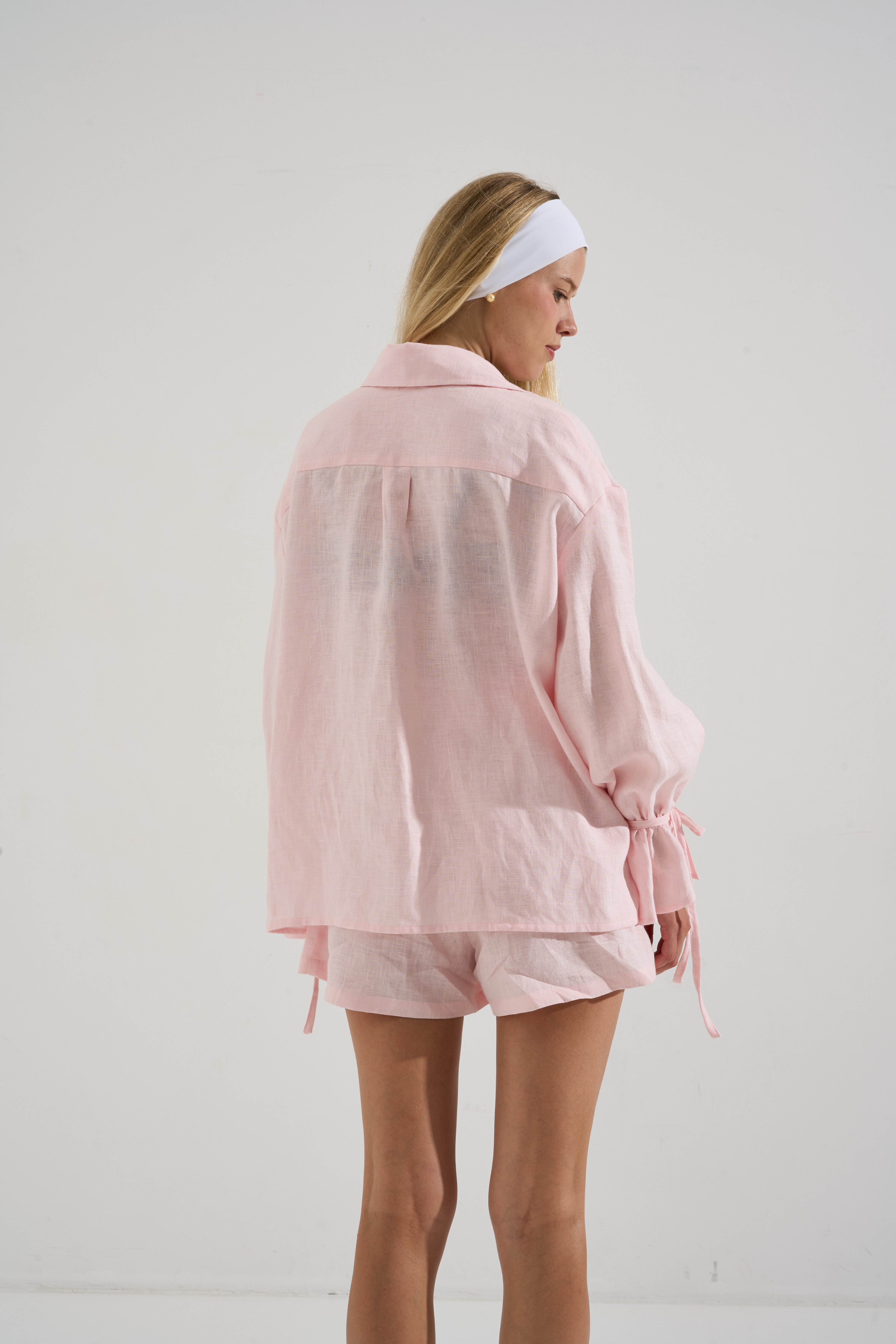 Linen shirt NOEMI baby pink