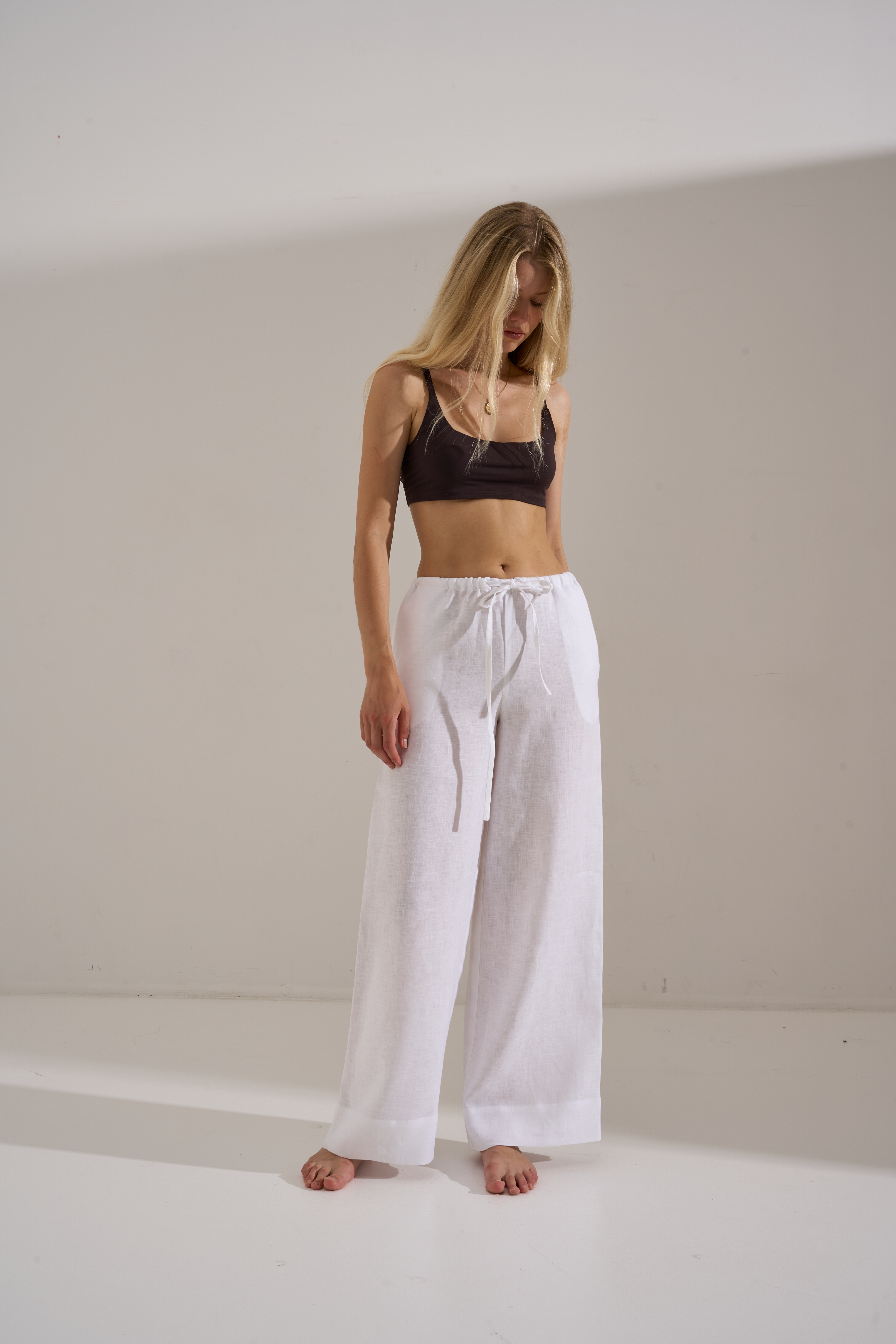 Linen pants PALMA white