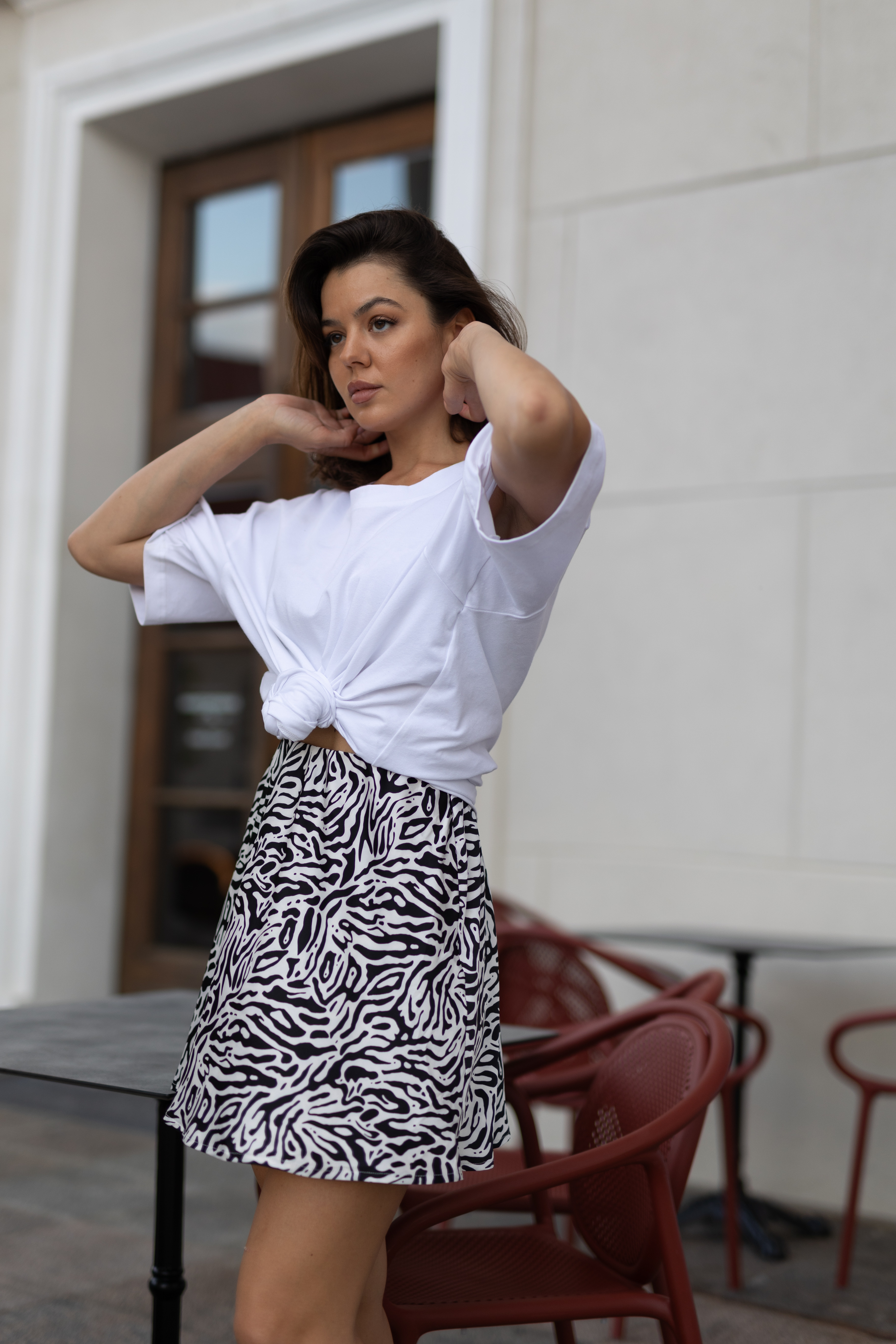 Mini skirt JASMINE in zebra