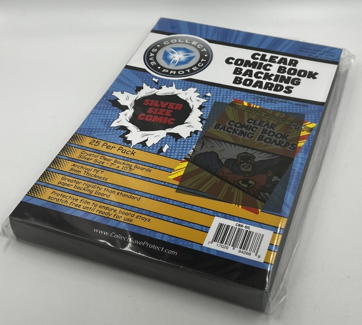 SILVER Comic Clear Back Boards 300ct - FREE SHIPPING!!!