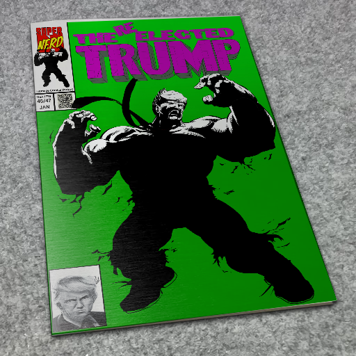 Hulk 377 ORIGINAL SILVER METAL Trump Homage COMIC