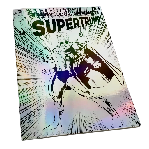 Superman 233 Trump BW Homage Prismatic Rainbow limited to 25 copies