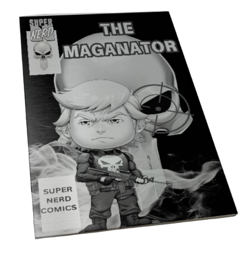 The Punisher Trump Homage BW SILVER METAL limited to /25 copies