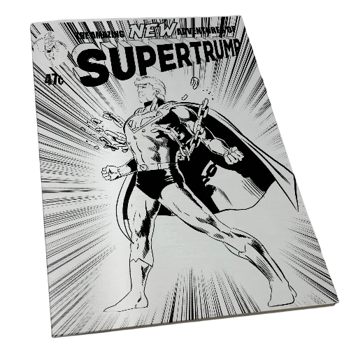 Superman 233 Trump Homage BW SILVER METAL Limited to /25 copies
