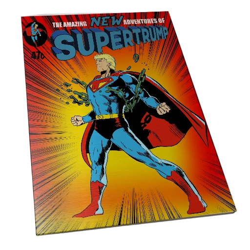 Superman 233 Trump Homage Original SILVER METAL Limited to /25 copies