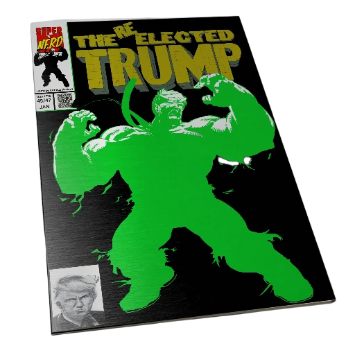 Hulk 377 BLACK SILVER METAL Trump Homage COMIC