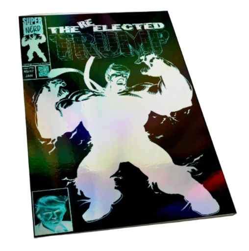 Hulk 377 RETRO /25 HOLOFOIL RAINBOW Trump Homage COMIC