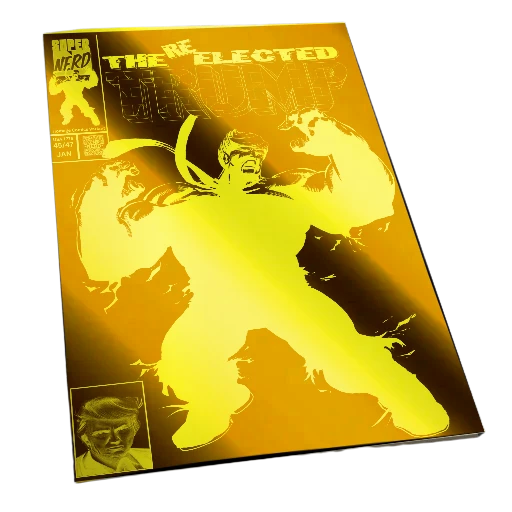 Hulk 377 NEGATIVE /25 24k GOLD FOIL Trump Homage COMIC