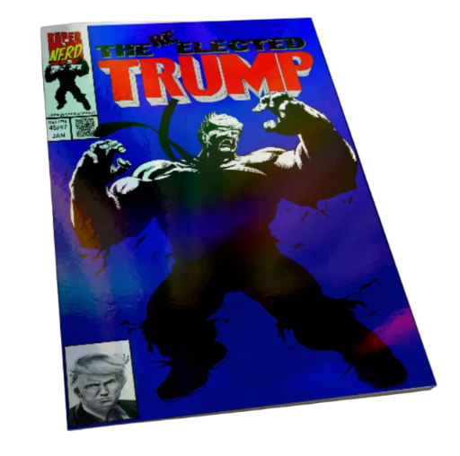 Hulk 377 BLUE /25 HOLOFOIL RAINBOW Trump Homage COMIC