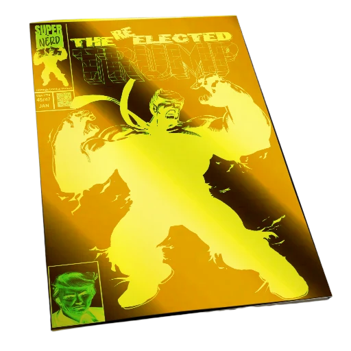 Hulk 377 RETRO /25 24k GOLD FOIL Trump Homage COMIC