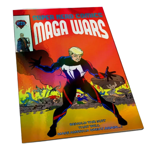 SECRET WARS 8 MAGA WARS TRUMP HOMAGE ORIGINAL RAINBOW HOLOFOIL limited to 25 copies