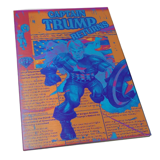 Captain Trump 109 Homage HEATWAVE SILVER METAL limited to 20 copies