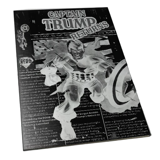 Captain Trump 109 Homage INVERTED SILVER METAL limited to 20 copies