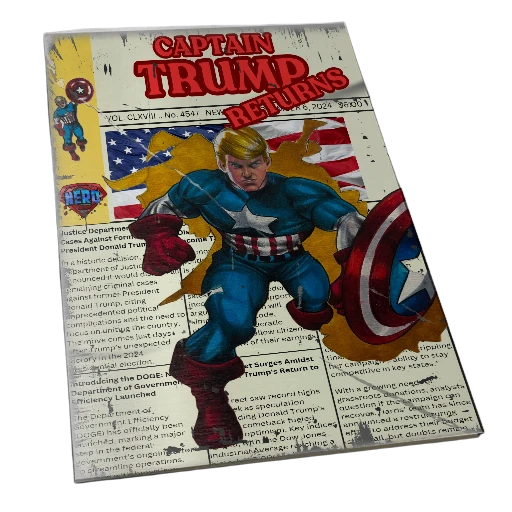 Captain Trump 109 Homage ORIGINAL SILVER METAL limited to 20 copies